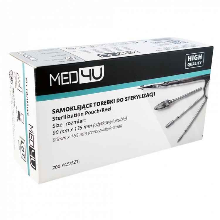 Samoklejące torebki do sterylizacji 90mmx135mm