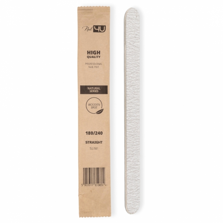INNOWACYJNY! Pilnik Slim NATURAL prosty 180/240 (komplet 50 sztuk)