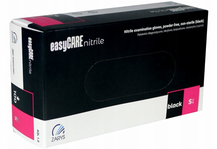Rękawiczki diagnostyczne Zarys nitrile black S 100szt